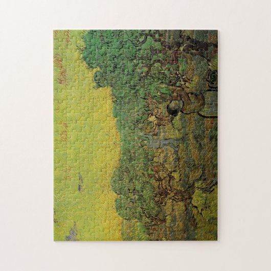 Van Gogh Olive Grove w Picking Figures  Art Legpuzzel (Verticaal)