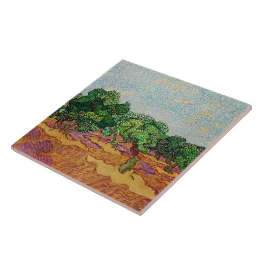 Van Gogh - Olive Trees, Tegeltje (Zijkant)
