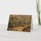 Van Gogh Olive Trees tegen een helling van een heu Kaart (Voorkant)