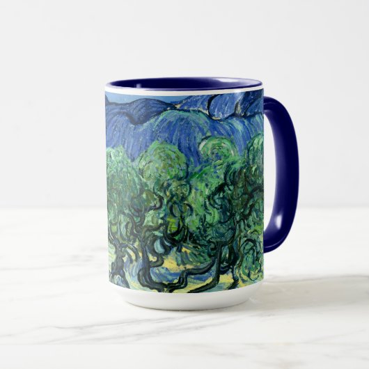 Van Gogh - Olive Trees with Alpilles Background Mok (Voorkant rechts)