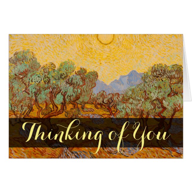 Van Gogh Olive Trees Yellow Sun Sky (Voorkant Horizontaal)