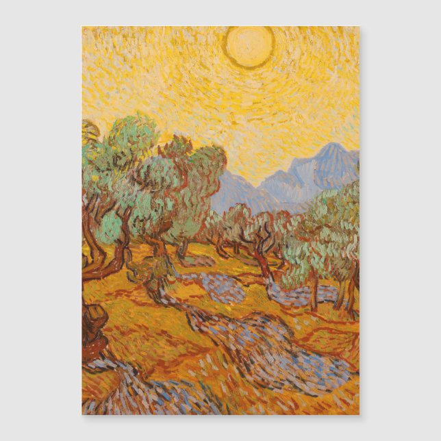 Van Gogh Olive Trees Yellow Sun Sky (Voorkant)