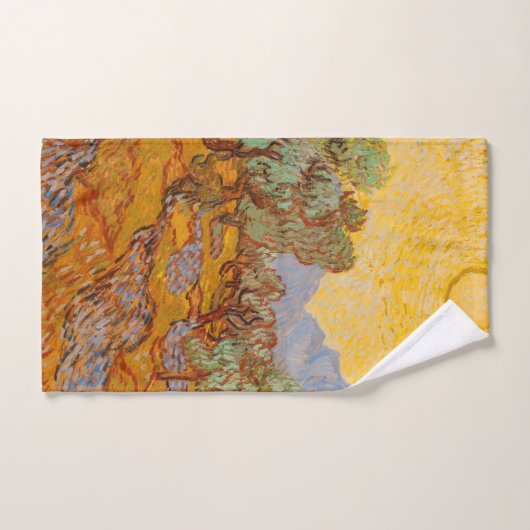 Van Gogh Olive Trees Yellow Sun Sky Bad Handdoek (Handdoek)