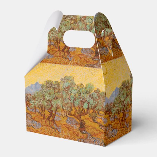 Van Gogh Olive Trees Yellow Sun Sky Bedankdoosjes (Achterkant)