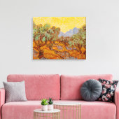 Van Gogh Olive Trees Yellow Sun Sky Canvas Afdruk (Insitu (Woonkamer))