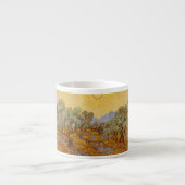 Van Gogh Olive Trees Yellow Sun Sky Espresso Kop (Voorkant)