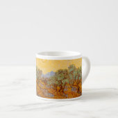 Van Gogh Olive Trees Yellow Sun Sky Espresso Kop (Voorkant rechts)