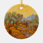 Van Gogh Olive Trees Yellow Sun Sky Keramisch Ornament (Voorkant)