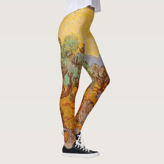 Van Gogh Olive Trees Yellow Sun Sky Leggings (Rechts)