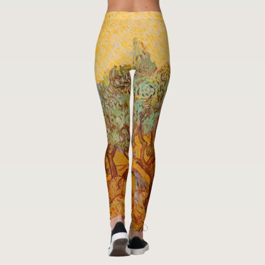 Van Gogh Olive Trees Yellow Sun Sky Leggings (Achterkant)