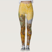 Van Gogh Olive Trees Yellow Sun Sky Leggings (Voorkant)