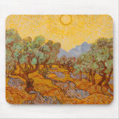 Van Gogh Olive Trees Yellow Sun Sky Muismat (Voorkant)