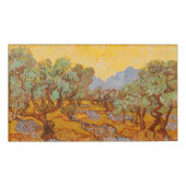 Van Gogh Olive Trees Yellow Sun Sky Naambadge (Voorkant)
