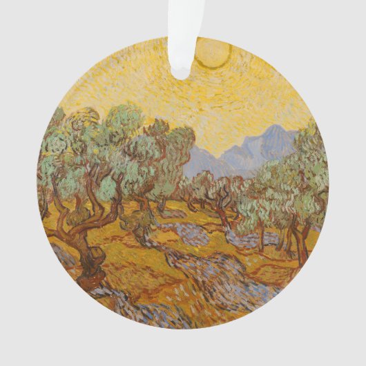 Van Gogh Olive Trees Yellow Sun Sky Ornament (voorkant)