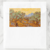 Van Gogh Olive Trees Yellow Sun Sky Rechthoekige Sticker (Tas)