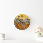 Van Gogh Olive Trees Yellow Sun Sky Ronde Klok (Huis)