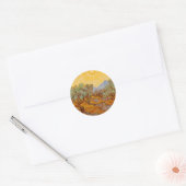 Van Gogh Olive Trees Yellow Sun Sky Ronde Sticker (Envelop)