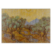 Van Gogh Olive Trees Yellow Sun Sky Snijplank (Voorkant)
