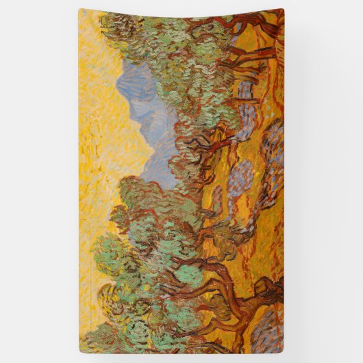 Van Gogh Olive Trees Yellow Sun Sky Spandoek (Verticaal)