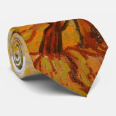 Van Gogh Olive Trees Yellow Sun Sky Stropdas (Opgerold)