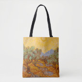 Van Gogh Olive Trees Yellow Sun Sky Tote Bag (Voorkant)