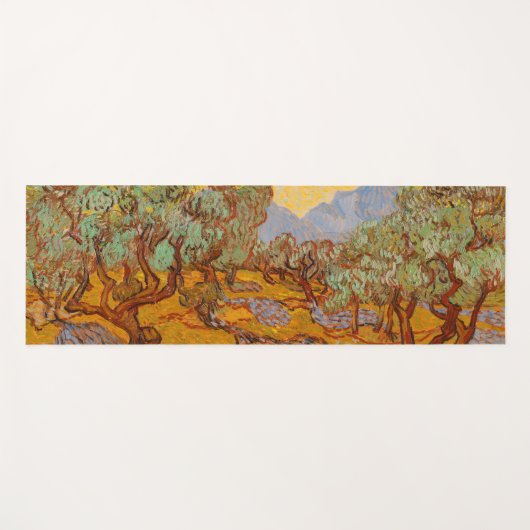 Van Gogh Olive Trees Yellow Sun Sky Yogamat (Voorkant (horizontaal))