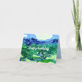 VAN GOGH "Olive Tress" Classic Schilderij Verjaard Kaart