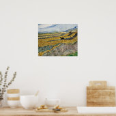 Van Gogh - Omheind veld met ploeger Poster (Keuken)