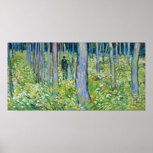 Van Gogh - Ondergroei Met Twee Figuren Poster
