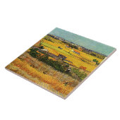 Van Gogh - Oogst in La Crau, Tegeltje (Zijkant)