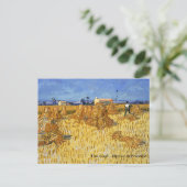Van Gogh - Oogst in Provence Briefkaart (Staand voorkant)