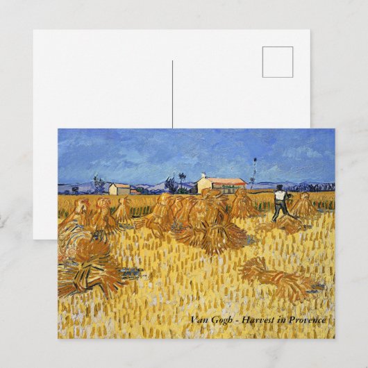 Van Gogh - Oogst in Provence Briefkaart (Voorkant / Achterkant)
