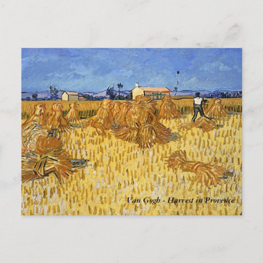 Van Gogh - Oogst in Provence Briefkaart (Voorkant)