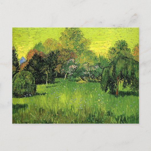 Van Gogh - Openbaar park met weepende wilg Briefkaart (Voorkant)