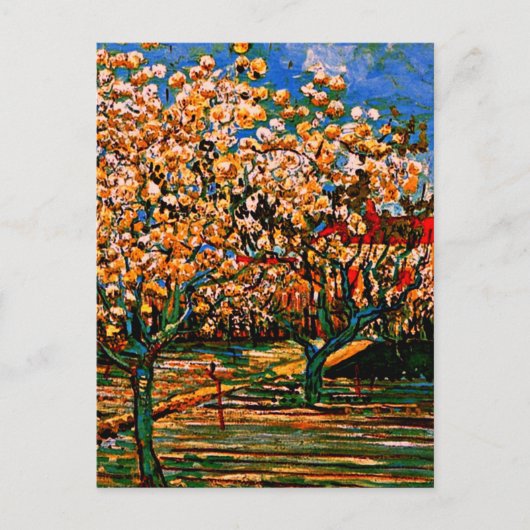 Van Gogh - Orchard in Blossom Briefkaart (Voorkant)