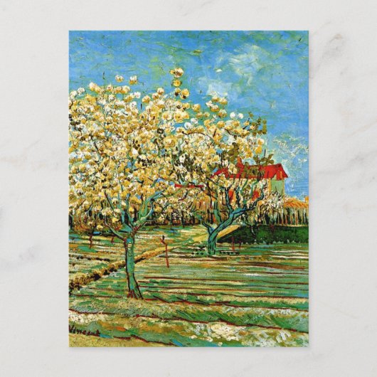 Van Gogh - Orchard in Blossom Briefkaart (Voorkant)