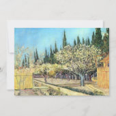 Van Gogh Orchard in Blossom, grens door Cypresses Kaart (Voorkant)