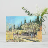 Van Gogh Orchard in Blossom, grens door Cypresses Kaart (Staand voorkant)