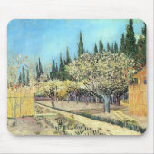 Van Gogh Orchard in Blossom, grens door Cypresses Muismat (Voorkant)