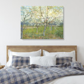 Van Gogh Orchard met bloeiende Abrikozenbomen Canvas Afdruk (Insitu (Slaapkamer))