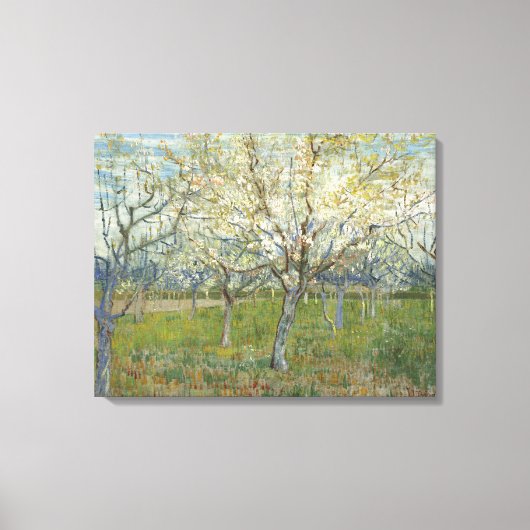 Van Gogh Orchard met bloeiende Abrikozenbomen Canvas Afdruk (Voorkant)