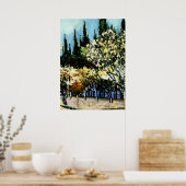 Van Gogh - Orchard Omringd door Cypresses Poster (Keuken)