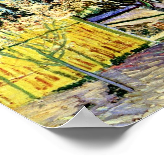 Van Gogh - Orchard Omringd door Cypresses Poster (Hoek)