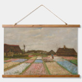 Van Gogh Oude Kunst Bloemen Bedden in Holland Hout Hangend Wandkleed (Voorkant)