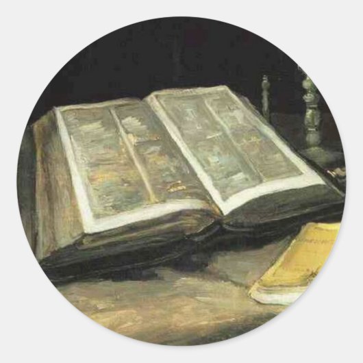 Van Gogh  oude schilderkunst Ronde Sticker (Voorkant)