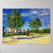 Van Gogh Outskirts of Paris Poster (Voorkant)