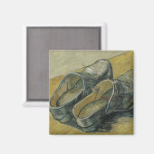 Van Gogh Paar of Leather Clogs (F607) Fine Art Magneet (Voorkant / Achterkant)