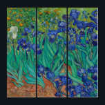 Van Gogh Paarse Irisal Floral Drieluik<br><div class="desc">Vincent Van Gogh (30 maart 1853 - 29 juli 1890) was een invloedrijke Nederlandse post-impressionistische schilder. Dit kunstwerk heet Irises.</div>