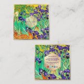 Van Gogh Paarse Irises in St. Remy Vierkante Visitekaartje (Voorkant / Achterkant)