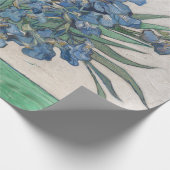 Van Gogh Paarse Irises Vase Floral Painting Cadeaupapier (Hoek)